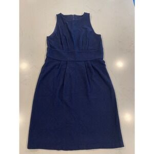 St. John Navy Sleeveless Knee-Length Dress - US 10